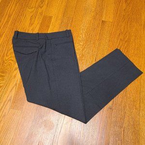 Gap Slim Cropped Two Way Stretch Gray Striped Career Trouser